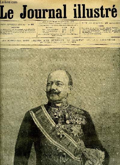 LE JOURNAL ILLUSTRE N 44 - Le comte Mouravieuw par Damblans, La dlgation du conseil municipal aux travaux du Mtropolitain par Tofani, La crmonie a la mmoire du colonel Klobb par Damblans, Ministrable par Auguste Deslinires