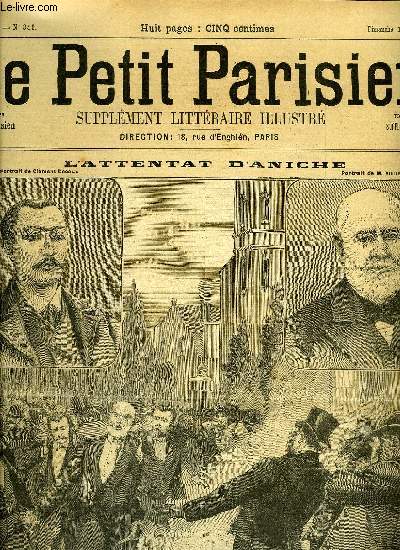 LE PETIT PARISIEN - SUPPLEMENT LITTERAIRE ILLUSTRE N 341 - Amour d'aveugle par Edmond Teulin, Le plus grand des crimes par Henri Second, Un homme de tte par Hugues le Roux, Le triste souvenir par Georges d'Esparbs, Le voeu par Jean Reibrach, Bobonne