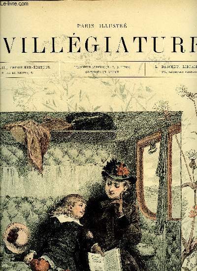 PARIS ILLUSTRE N 2 - Villgiature, En wagon par Adrien Marie, Paris en wagon par Ernest Chesneau, La mise a l'eau par Ulysse Butin, Sur les galets Trport par A. Aublet, Le printemps et la mer a Franois Coppe, Sur la plage par Adrien Marie, Courrier