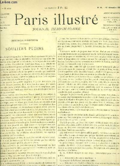 PARIS ILLUSTRE N 34 - Souliers pleins par Saint Juirs, Les enfants par Andr Lemoyne, Girart de Trayonne par Fourcaud, L'ange de Nol par Geoffroy, Sire par H. Lavedan, Le trsor de Guermorvan, Noel breton, Le noel de Mistral