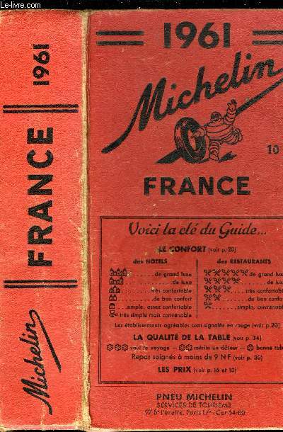 GUIDE MICHELIN FRANCE 1961