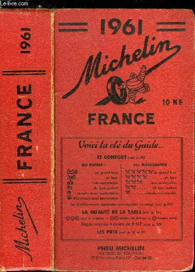 Guide Michelin France 1961
