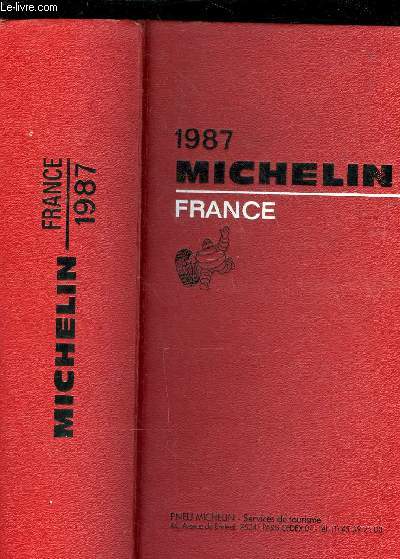 GUIDE MICHELIN FRANCE 1987