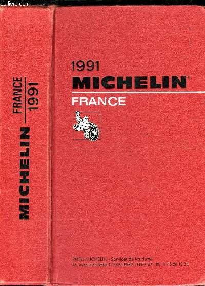 GUIDE MICHELIN FRANCE 1991