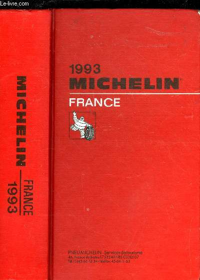 GUIDE MICHELIN FRANCE 1993