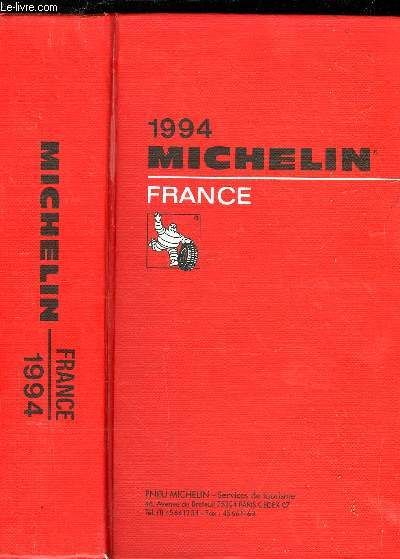 GUIDE MICHELIN FRANCE 1994