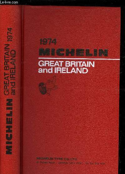 GUIDE MICHELIN ANGLETERRE-IRLANDE 1974