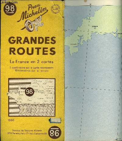 CARTE MICHELIN N98 - GRANDE ROUTES - LA FRANCE EN 2 CARTES