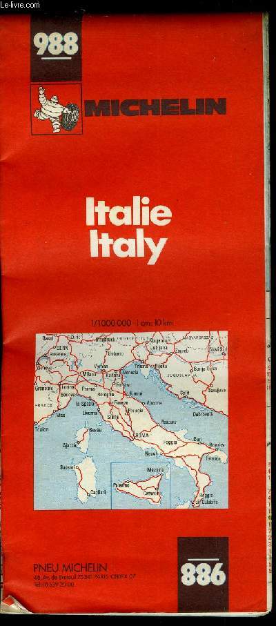 CARTE MICHELIN N988 - ITALIE