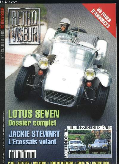 RETROVISEUR N 143 - La Licorne LRBU 1947, NSU Prinz, Tatra 75 Linie, VW Coccinelle, Lotus Seven, Citron DS/Volvo 122 S, Alfa GTV/GTV 6