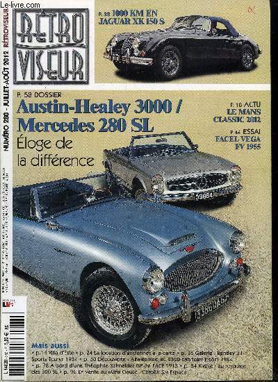 RETROVISEUR N 280 - Villa d'Este, Le Mans, Classic, Classic Arverne, Jaguar XK150 S, comment filer a l'anglaise, Bentley 3 1 1/2 Sports Tourer 1934, la compagne du Petit Prince, Facel Vega FV 1955, l'toile filante, Alfa Romeo 8C 2300 cabriolet Figoni