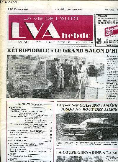 LA VIE DE L'AUTO N 9 - A la recherche de Ford Y - Lancia au pays de l'or noir - Pour se faire la malle : le Minicady, Basculement et obliquit - Restauration moteur (segments) - A propos du montage de sides : l'exprience d'un side-cariste