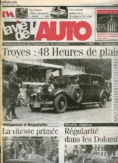 LA VIE DE L'AUTO N 669 - En Suisse, un rgime de faveur pour les anciennes, Reprise 5.000 : les anglais sont contre, Dynamoteur : la grande rvision, Peaux de chamois : la tradition retrouve, Elegance a Vichy : place aux populaires, Dcouverte
