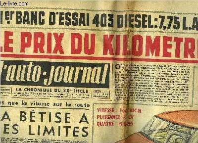 L'AUTO JOURNAL N 238 - 1er banc d'essai 403 diesel : 7,75 aux 100 km, le prix du kilomtre 1960, Plus que la vitesse sur la route, la btise a des limites par Maurice Evrard, Le secret de l'Edsel par Gilles Gurithault, Les barrires tombent