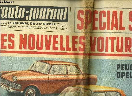 L'AUTO JOURNAL N 256 - La tribune de l'usager, La vrit sur vos voitures, L'usager a gagn le procs des routes glissantes, Les nouveauts franaises pour 1961, Originalits techniques de la construction trangre, L'annuaire des couleurs des voitures