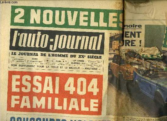 L'AUTO JOURNAL N 314 - 2 nouvelles Mercedes, Essai 404 familiale, Soucoupes volantes le dossier secret U.S., Voici votre argent en 1963, Auto cole rvolutionnaire, les dbutants apprenne a piloter a 100 a l'heure par Roger Coulbois