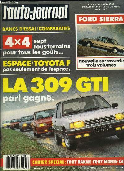 L'AUTO JOURNAL N° 2 - Essais : Toyota Model F GL, Peugeot 39 GTI, J'ai condui... - Afbeelding 1 van 1