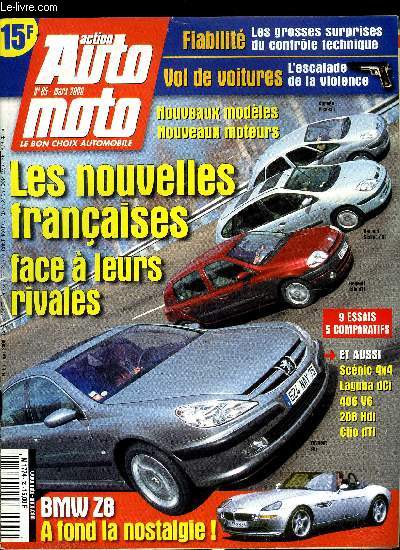 ACTION AUTO MOTO N 65 - Les dpartements du bien vivre automobile, Psychologie : l'auto rend-elle fou ?, Dlinquance : vol de voitures, l're de la violence, Formule 1 : qui suivra l'escalade et la cadence ?, Tempte sur les primes ?, Les itinraires