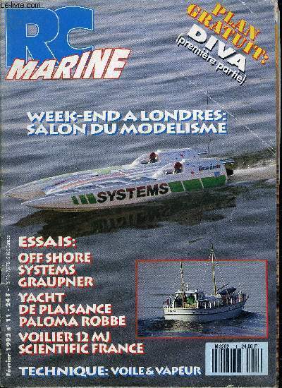 RC MARINE N 11 - Week end a Londres, notre carte postale du 61e International Model Engineer et Modelling Exhibition, Essai off-shore, Systems Graupner a la loupe, Deuxime rendez vous avec Diva le canot automobile des annes cinquante