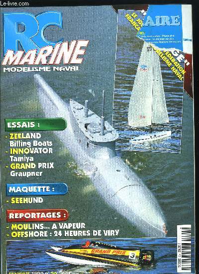 RC MARINE N 95 - Seehund, Innovator, Grand Prix, Zeeland, Moulins a vapeur, Open RC Marine, Offshore : les 24 heures de Viry, Commutateur de voies, Meubles pour passerelles, Puissance et choix de machine a vapeur