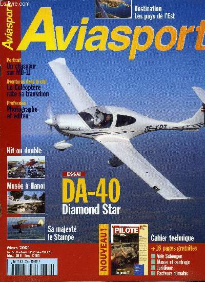 AVIASPORT N 556 - Diamond Star, Kit ou double, Muse a Hanoi, Voyage a l'Est, SV-4 Stampe, Evuluation, Profession, Portrait, Aventures