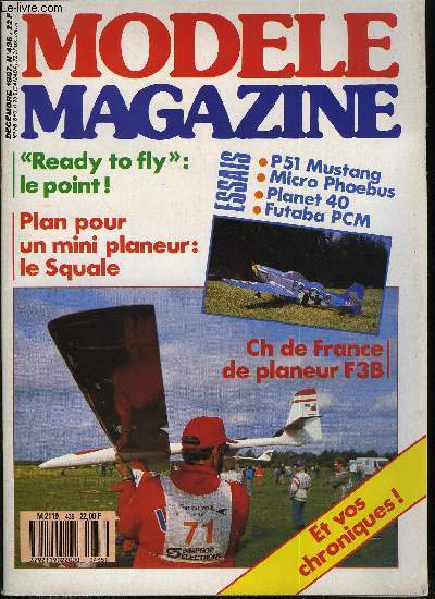 MODELE MAGAZINE N 435 - Ready to fly, l'invitable expansion, Squale, mini-planeur of course, Planet 40 de Kyosho, Futaba Conquest : PCM et 72 Mhz, P 51 Mustang de Pilot, Le micro Phoebus de PB, Enyo 09 BB RC, Oracover : du nouveau pour l'entoilage