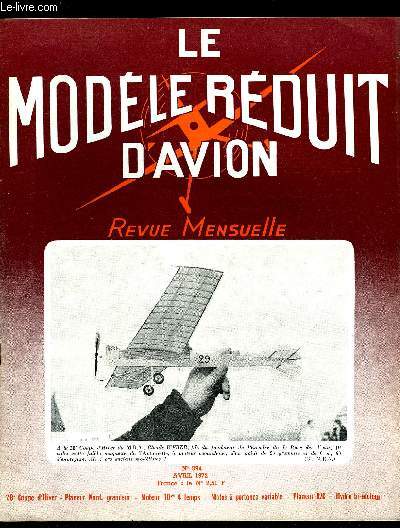 LE MODELE REDUIT D'AVION N 394 - XXVIIIe coupe d'hiver, Trois motos dans le vent par M. Jean, Plans des motos de T. Koster, C. Talour et R. Guilloteau par M. Jean, Le planeur nordique de R. Garrigou, Hlice pour Wakefield par G. Pennavayre