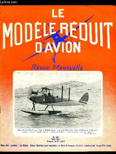 LE MODELE REDUIT D'AVION N 395 - Un avion transformable pour V.C.C. par P. Rousselot, Boom-boom 5 moto d'Alain Landeau par M. Jean, Le coupe d'hiver 100 gr Italien de F. Malnati par A. Zeri, La maquette a moteur lectrique par E. Fillon