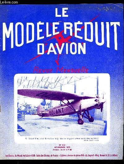 LE MODELE REDUIT D'AVION N 432 - Championnats d'Amrique du Sud, Championnats du monde de vol libre par P. chaussebourg, Jabiru, planeur R.C. par G. Cognet, Plan du planeur R.C. Jabiru, Championnat du monde voltige R.C. par J. Bronais