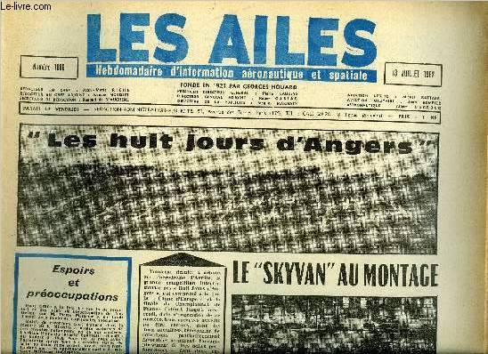 LES AILES N 1886 - K.L.M. : la compagnie hollandaise face a une conjoncture difficile, Les trajectoires des satellites resteront imprvisibles par Albert Ducrocq, A Saint-Dizier, au concours des chasseurs-bombardiers, Perspectives pour l'industrie