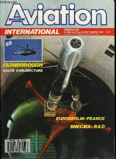 AVIATION MAGAZINE INTERNATIONAL N 969 - Le RTM 322 choisi pour l'EH 101, Airbus A320 : premier bilan, Le 20e anniversaire du Boeing 747, Une commande de Grumman A-6E, la priorit de Grumman : durer, Eurocopter : on respire, le financement du programme