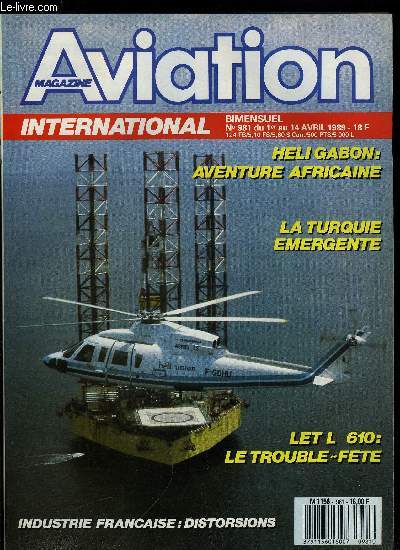 AVIATION MAGAZINE INTERNATIONAL N 981 - Aronautique navale 1988, Accident du Gripen : la faute au logiciel CDVE, Fokker 100 : l'envole, V-22 Osprey : premier vol, L'industrie arospatiale franaise en 1988, Peace Onyx pour la Turquie