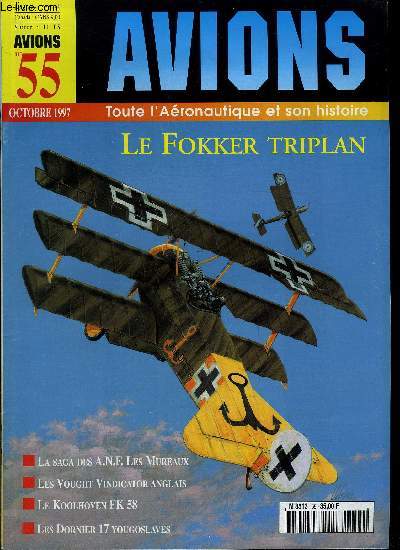 AVIONS N° 55 - Le chasseur triplan Fokker Dr.I fut l'avion des plus grands pa... - Afbeelding 1 van 1
