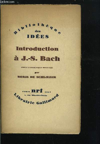 INTRODUCTION A J.-S. BACH