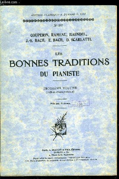 LES BONNES TRADITIONS DU PIANISTE - TROISIEME VOLUME