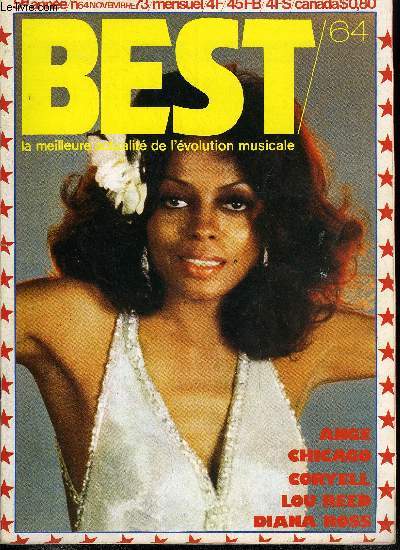 BEST N 64 - Le courrier de Peter Clafoutis, Lou Reed par Sacha Reins, Chicago par Frdric Golchan, Peter Cetera, Diana Ross par Christian Lebrun, Ange par Christian Lebrun, Larry Coryell par Herv Picart