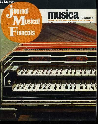 JOURNAL MUSICAL FRANCAIS MUSICA-DISQUES N 165 - La situation de la musique en France : compte rendu de la confrence de presse de Marcel Landowski, chef du service de la musique aux affaires culturelles, Une visite a Frdric Boyer, luthier antiquaire