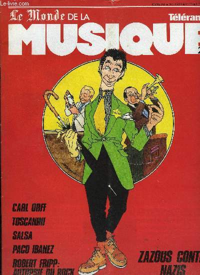 LE MONDE DE LA MUSIQUE N 23 - Dossier : 1933-1945, la musique au pas de l'oie, Murray Perahia, le piano sans jabot par Marcel Weiss, Le Massenet de ces dames par Franois Lafon, Salsa et rythmes antillais par Jean Jacques Dufayet, Le dico du rock, suite