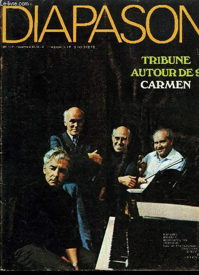 DIAPASON N 152 - Musique pour piano de Dodat de Svrac, L'oeuvre intgral de chopin, Un grand pianiste : Samson Franois, Tribune autour de 9 Carmen