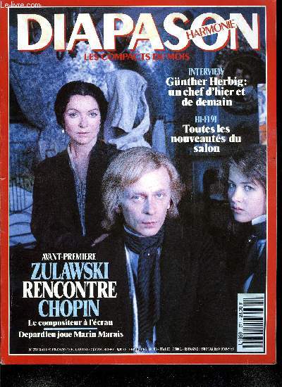 DIAPASON HARMONIE N 371 - Gunther Herbig : un musicien entre deux mondes par Rmy Louis, Le compositeur a l'cran par Ivan A. Alexandre, Le mme cap pour Hi-Fi 92 par Jean Marie Piel, La remise des Diapason d'or haute fidlit 1990 par Jean Marie Piel