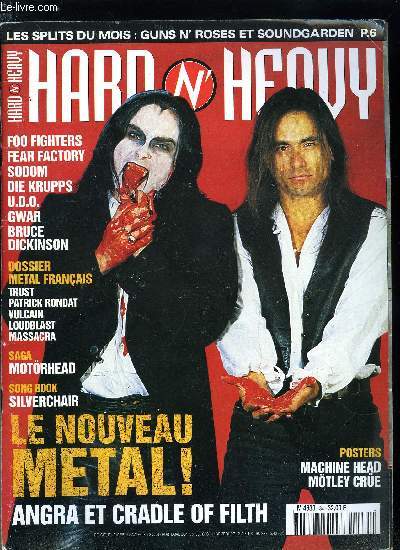 HARD N' HEAVY N 34 - Marillion, Social Distortion/Novacaine, Rhys Fulber, Pigeonhed, Hare/Kong, Our Lady Peace, Tribe After Tribe, Strapping Young Lad, And justice for all : Fear factory, Gwar, Bruce Dickinson, Foo Fighters, Dossier franais part.1