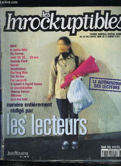 LES INROCKUPTIBLES N 271 - Au sommet de l'Union europenne avec les manifestants, Avant l'assiette, la bte passe a l'abattoir, une visite pr-rveillon, Prsent dans trois films cette anne, Jim Carrey aura t bien plus que le comique de l'an 2000