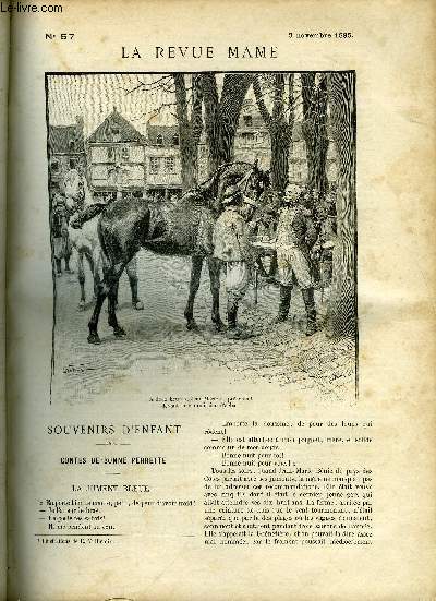 LA REVUE MAME N 57 - Souvenirs d'enfant - Contes de bonne perrette - La jument bleue par Ren Bazin, Le Duc d'Aumale par Edouard Trogan, Le pilotage (suite et fin) par Georges Contesse, Deux rivaux (suite) par Jacques Lemaire, La savoyarde par G.C.