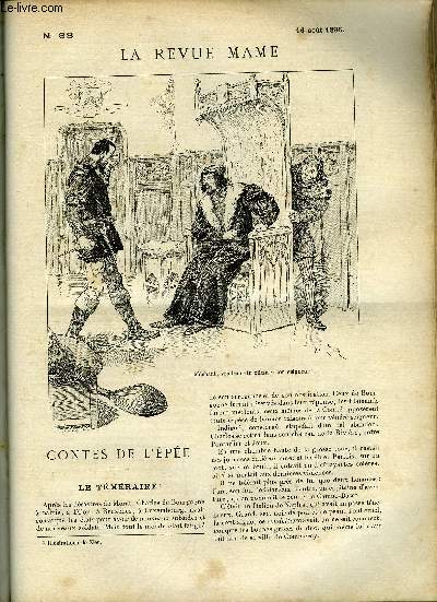 LA REVUE MAME N 98 - Le tmraire par Henry de Brisay, Les chasseurs d'paves - Premire partie, les cantonniers de la mer par Georges Price, Le conservatoire des arts et mtiers (suite) par Alexis Lemaistre, Les abeilles par Gaston de Prades, Le pardon