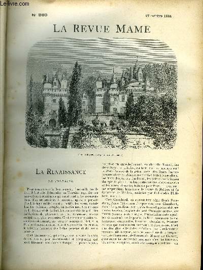 LA REVUE MAME N 369 - La renaissance en Touraine par Lo Claretie, Autour de la corbeilel a ouvrage par Antony Valabrgue, La confiance par Charles Fuster, Le champ de bataille anglo-russe par G. Saint-Yves, Les dernires volonts des paulistes