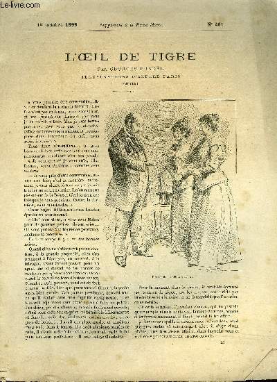 SUPPLEMENT A LA REVUE MAME N 261 - L'oeil de tigre (suite) par Georges Pradel, illustrations d'Alfred Paris