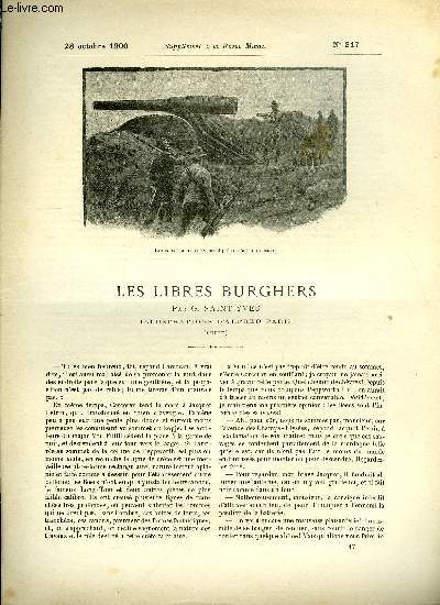 SUPPLEMENT A LA REVUE MAME N° 317 - Les libres burghers (suite) II. Les émotions d'un aéronaute par G. Saint-Yves, illustrations d'Alfred Paris