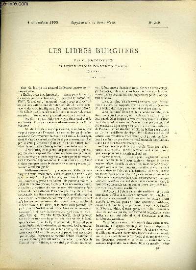SUPPLEMENT A LA REVUE MAME N° 318 - Les libres burghers (suite) par G. Saint-Yves, illustrations d'Alfred Paris