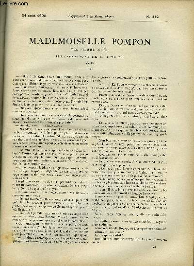 SUPPLEMENT A LA REVUE MAME N° 412 - Mademoiselle Pompo (suite) par Pierre Maël, illustrations de G. Dutriac