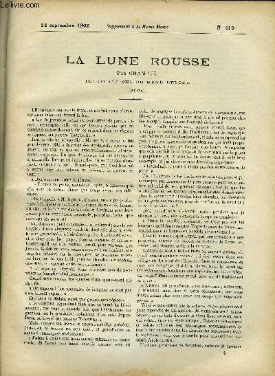 SUPPLEMENT A LA REVUE MAME N 415 - La lune rousse (suite) III. par Champol, illustrations de Ren Lelong